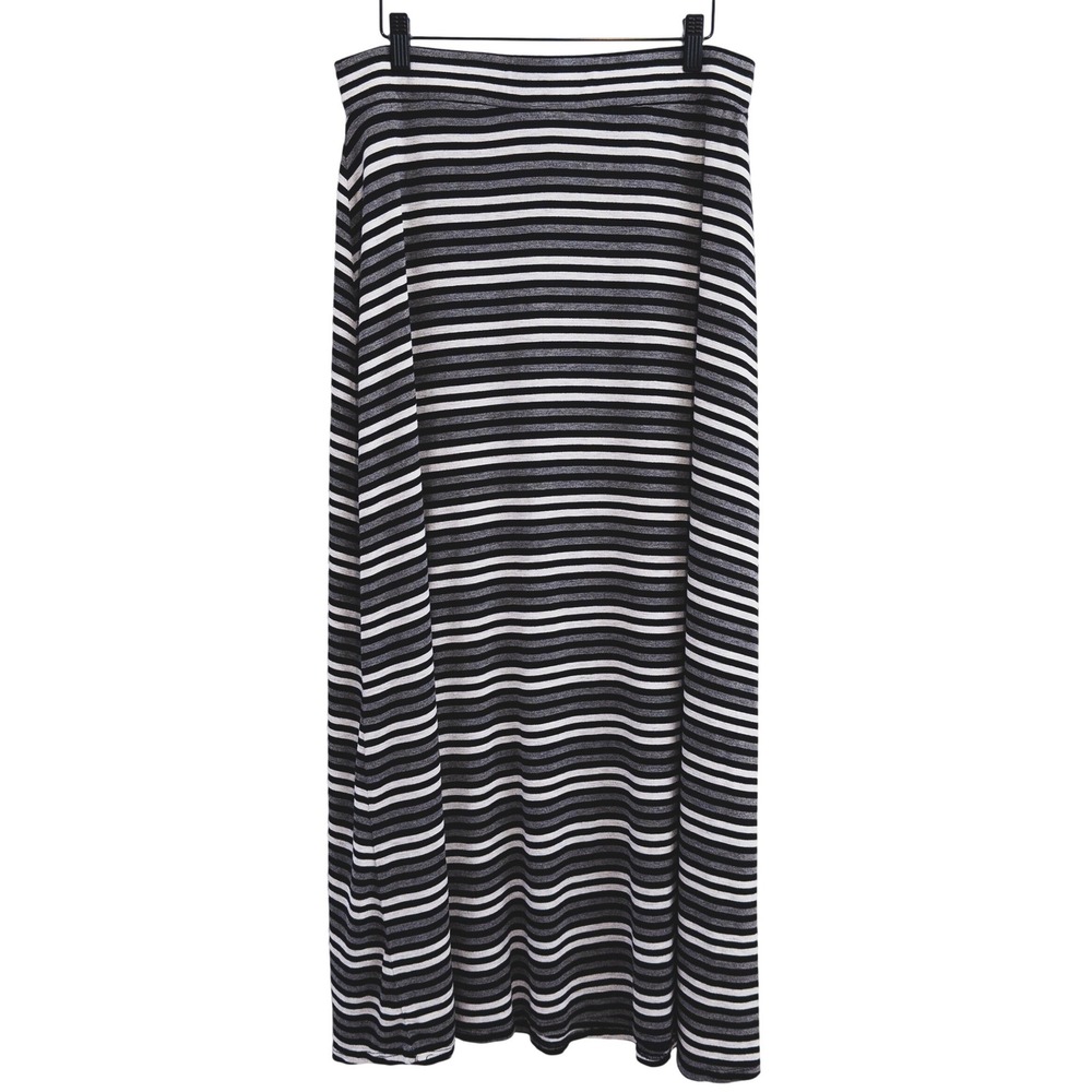 Style & Co Maxi Skirt Womens Large Black‎ White Gray